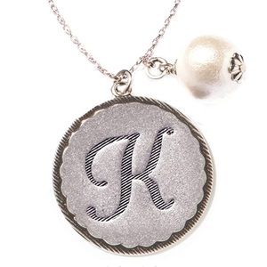 John Wind Sorority Gal "K" Initial Necklace
